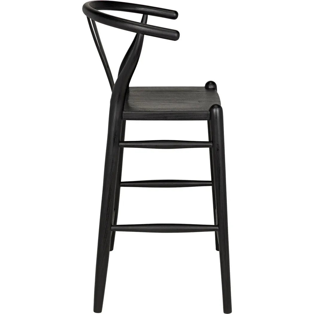 Zola Counter Stool, Charcoal Black