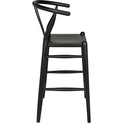 Zola Counter Stool, Charcoal Black
