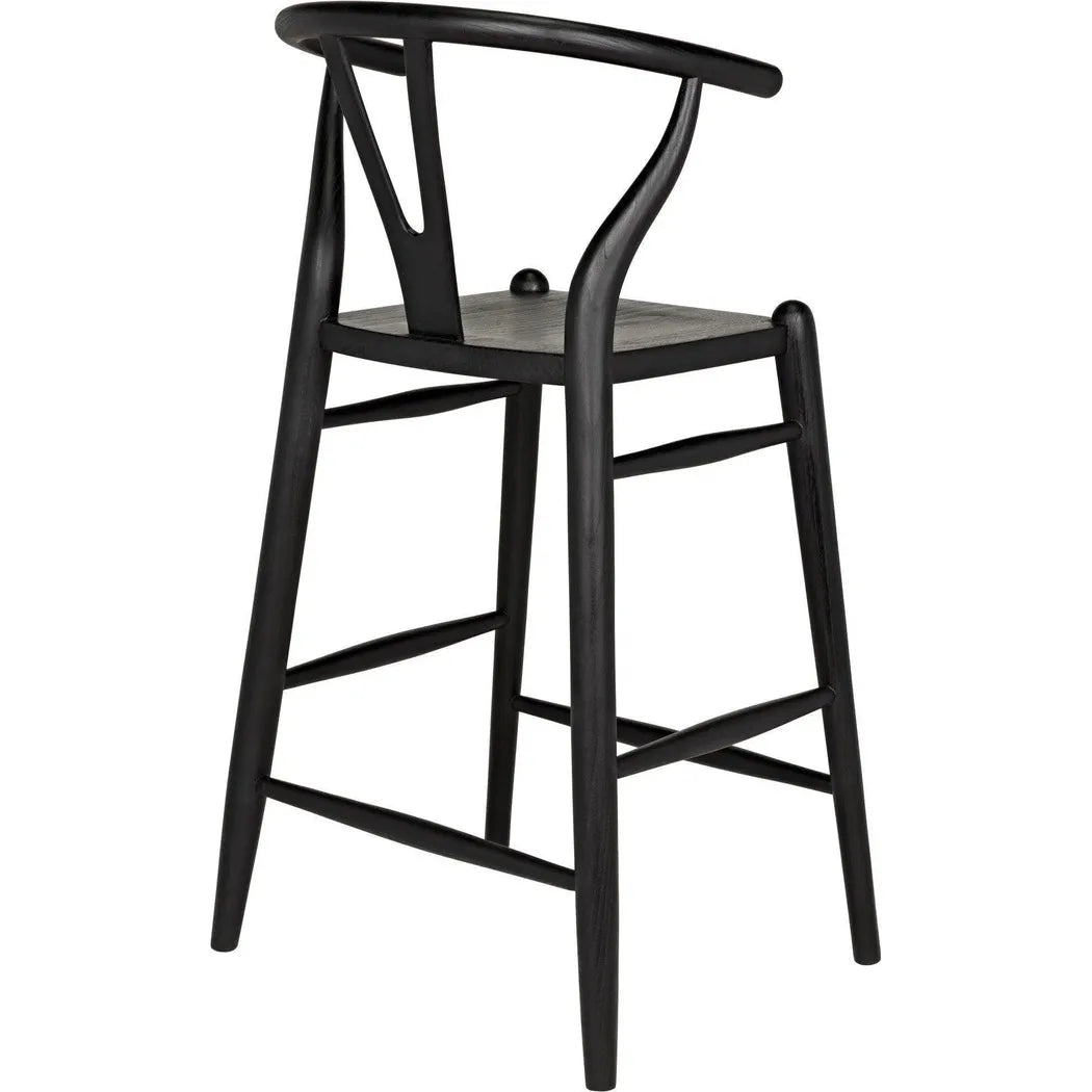 Zola Counter Stool, Charcoal Black