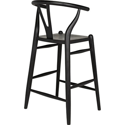 Zola Counter Stool, Charcoal Black