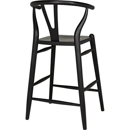 Zola Counter Stool, Charcoal Black