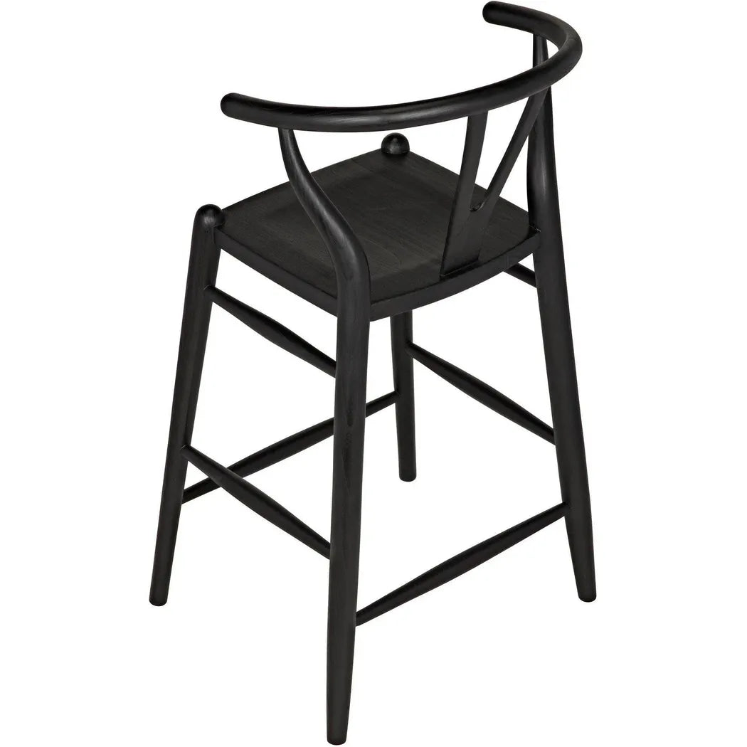 Zola Counter Stool, Charcoal Black