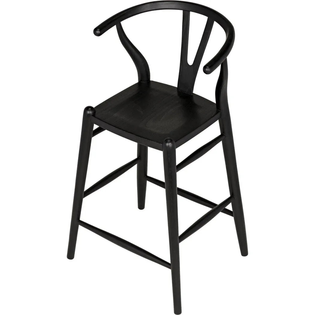 Zola Counter Stool, Charcoal Black