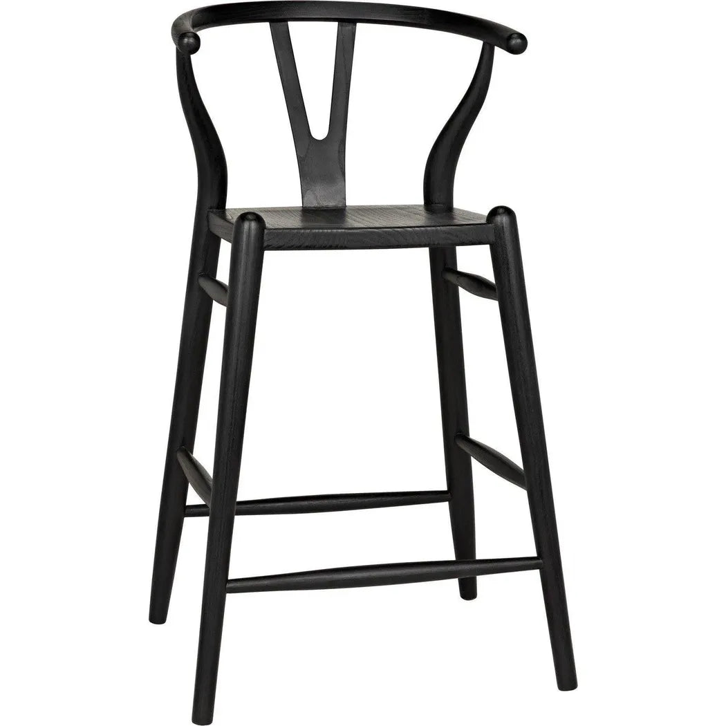 Zola Counter Stool, Charcoal Black