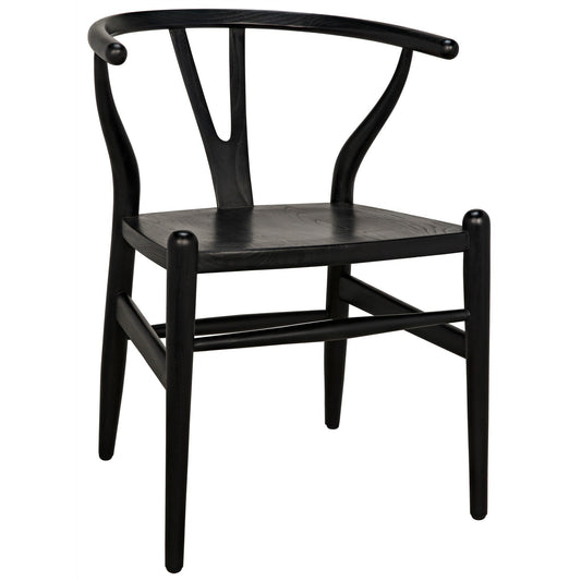 Zola Wood Black Armless Chair-Club Chairs-Noir-Sideboards and Things