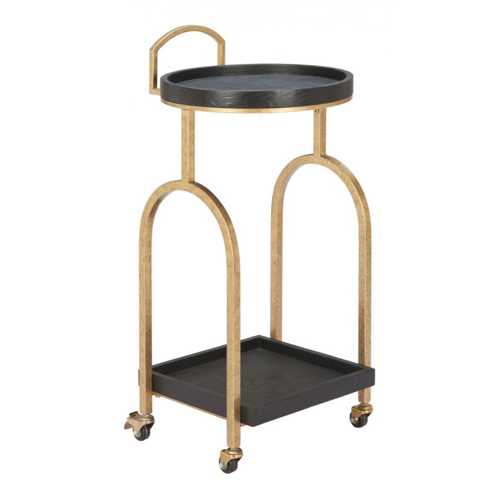 Zuo Modern Zukei Wood Top Black Bar Cart