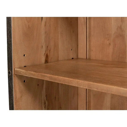 A Gem Of A Handle Display Cabinet Glass Doors Left Grey - LOOMLAN - Sarreid - Bookcases