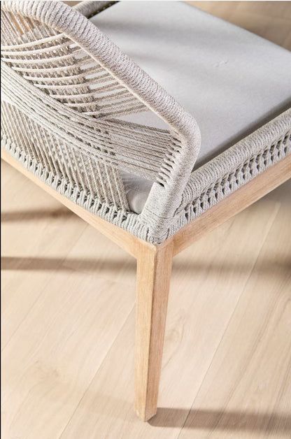 Loom Fabric Armless Dining Chair 2PC