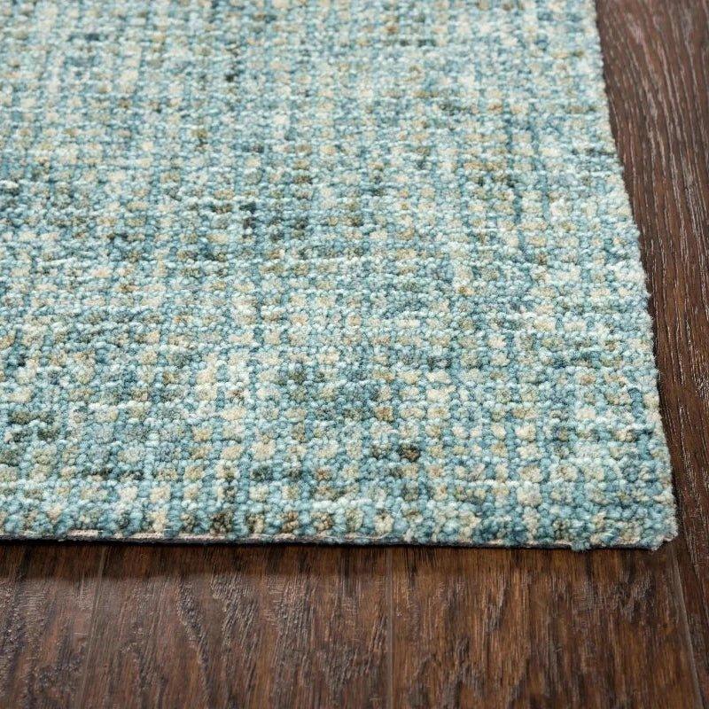 Dole Tweed Teal Large Area Rugs For Living Room -- teal
