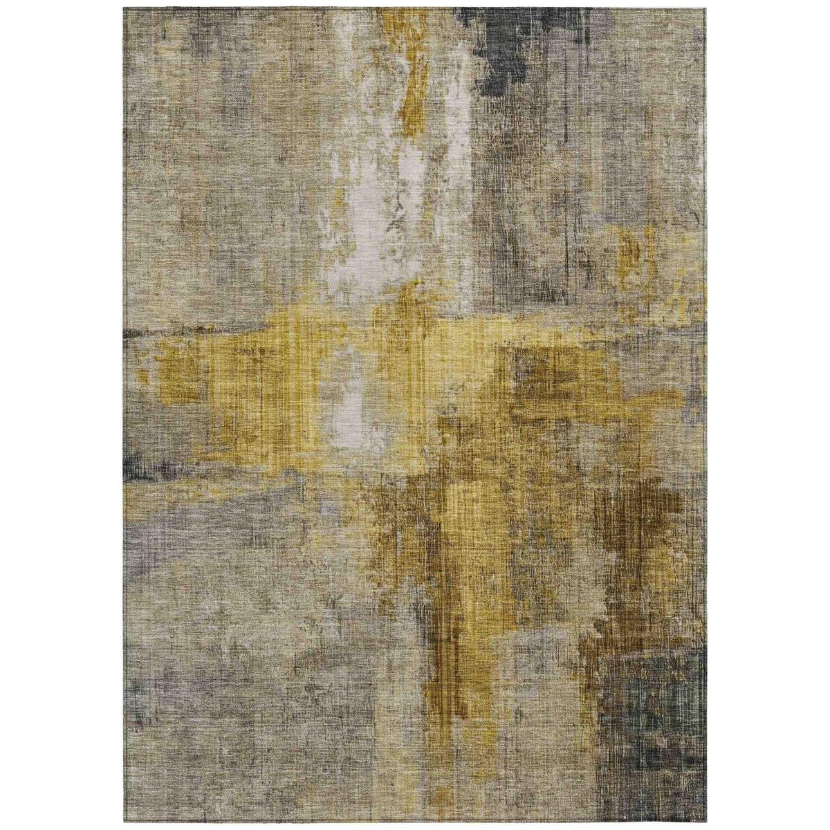 Jaelor Gray Washable Indoor-Outdoor Rug