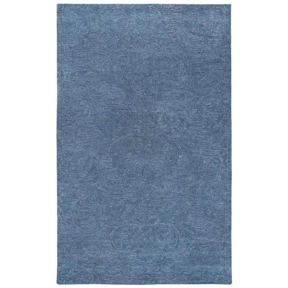 Beme Damask Blue Large Area Rugs For Living Room