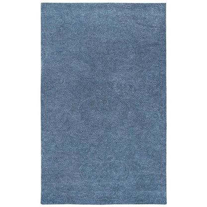 Beme Damask Blue Large Area Rugs For Living Room