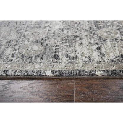 Dach Central Medallion Gray Kitchen Hallway Runner Rug - LOOMLAN - LOOMLAN - Area Rugs