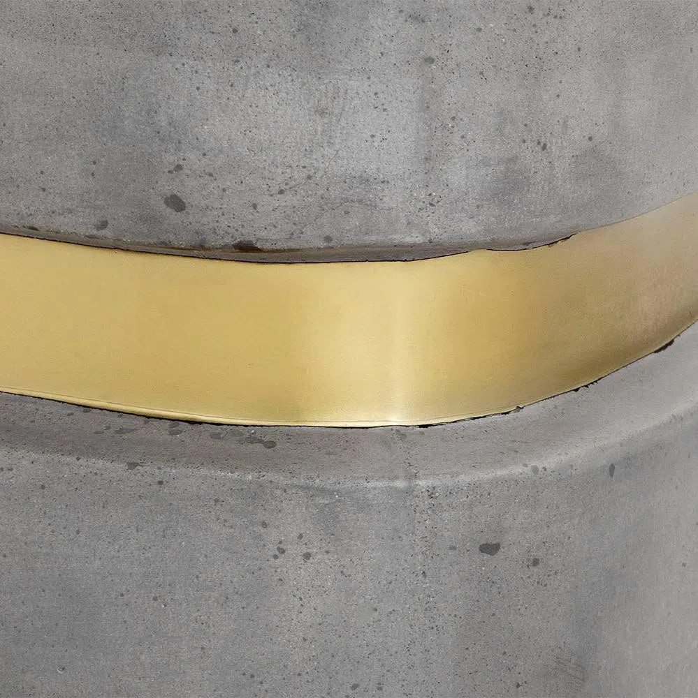 Arturo End Table Concrete With Gold Finish