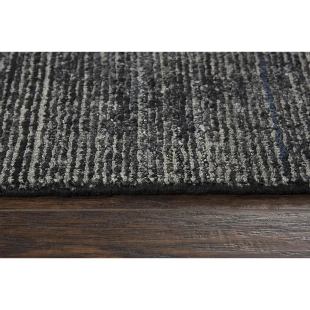 Bals Solid Charcoal Area Rugs For Living Room - LOOMLAN - LOOMLAN - Area Rugs