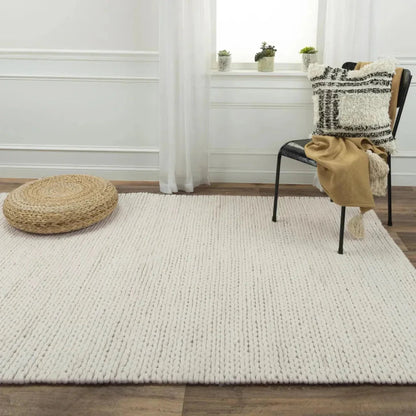 Byas Solid Beige Living Room Rug -- beige