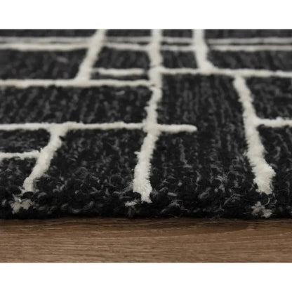 Bada Geometric Black Area Rugs For Living Room -- black