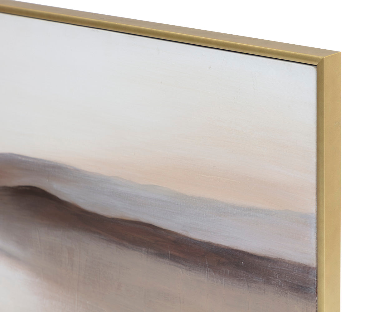 Desert Sands Gold Floater Frame Hand-Painted Wall Art