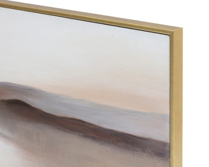 Desert Sands Gold Floater Frame Hand-Painted Wall Art