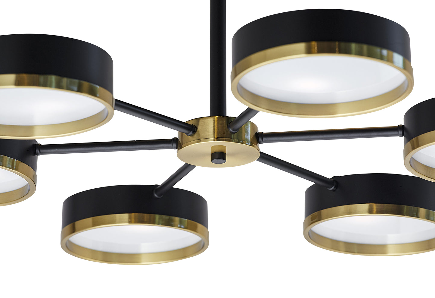 Oswin Chandelier Modern Black And Gold Iron Lighting