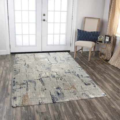 Audi Abstract Gray/ Multi Large Area Rugs -- gray