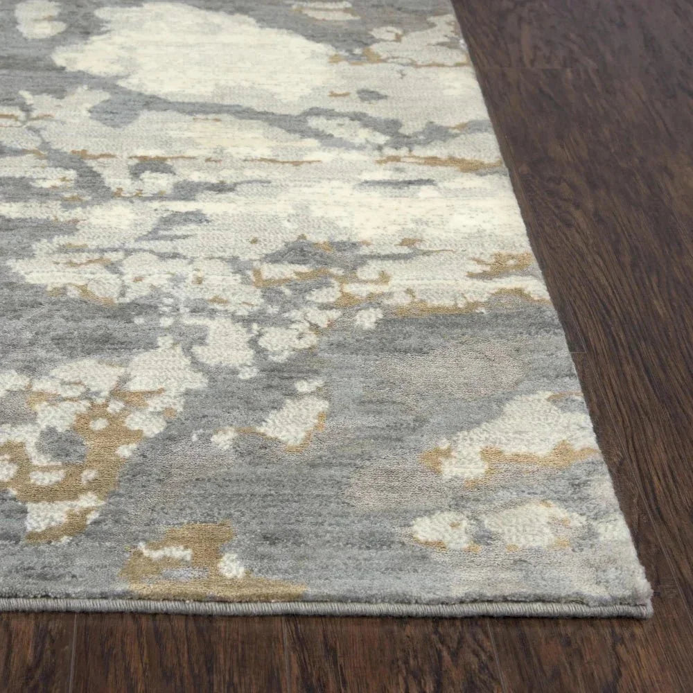 Brau Abstract Gray Large Area Rugs For Living Room -- gray