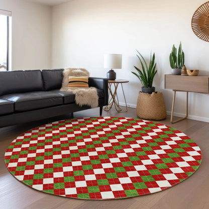 Paelira Red Washable Indoor-Outdoor Rug