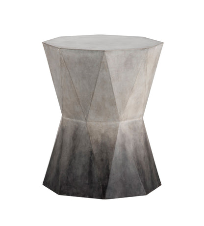 Modern Grey Concrete Prism End Table For Indoor/Outdoor Use