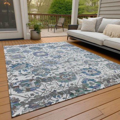 Haelira Ivory Washable Indoor-Outdoor Rug -- ivory