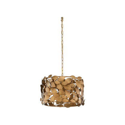 Chelsea House Ficus Iron Made Gold Finish Round Chandelier