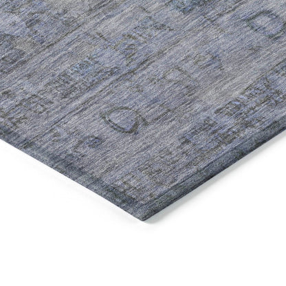 Kaelora Blue Washable Indoor-Outdoor Rug
