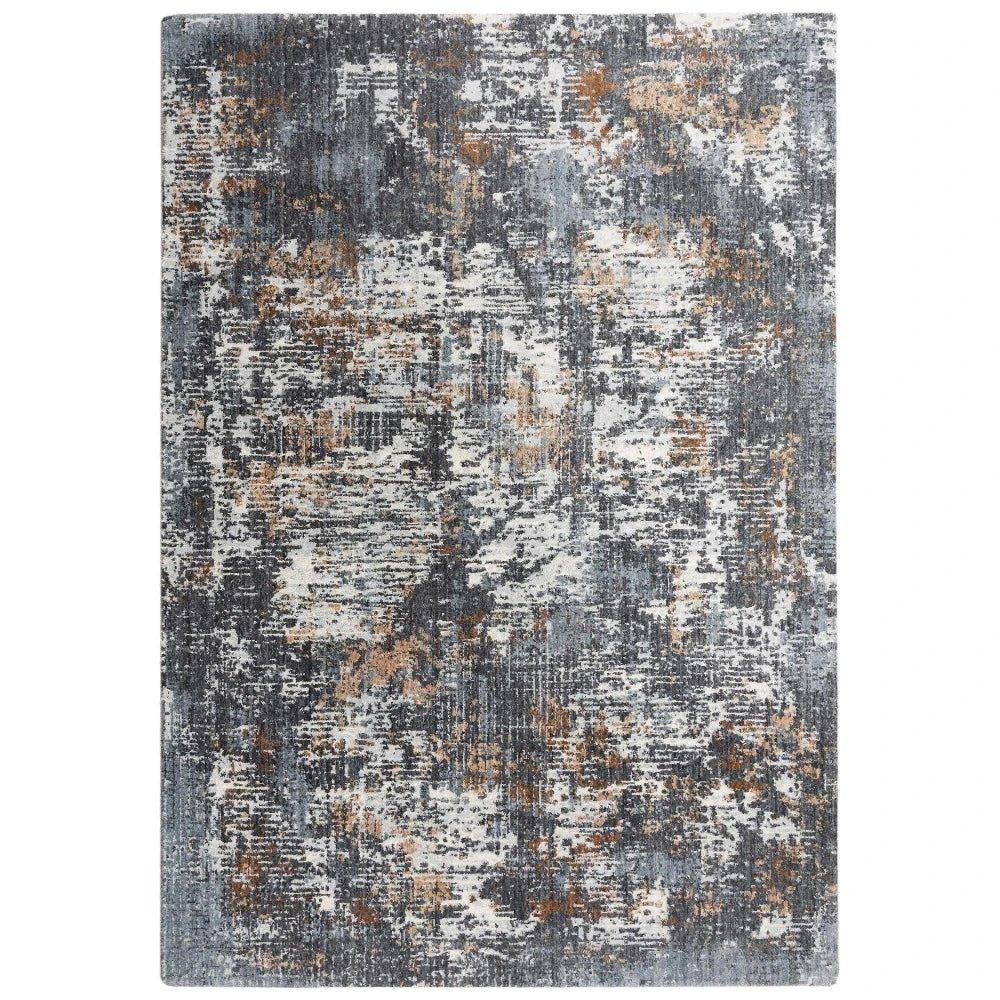 Cale Abstract Blue Large Area Rugs For Living Room