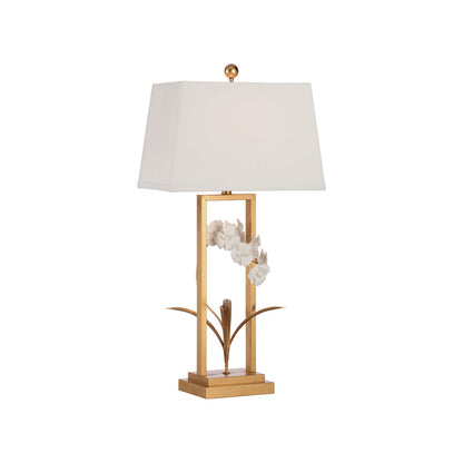 Chelsea House Cain Orchid Metal Golden Table Lamp