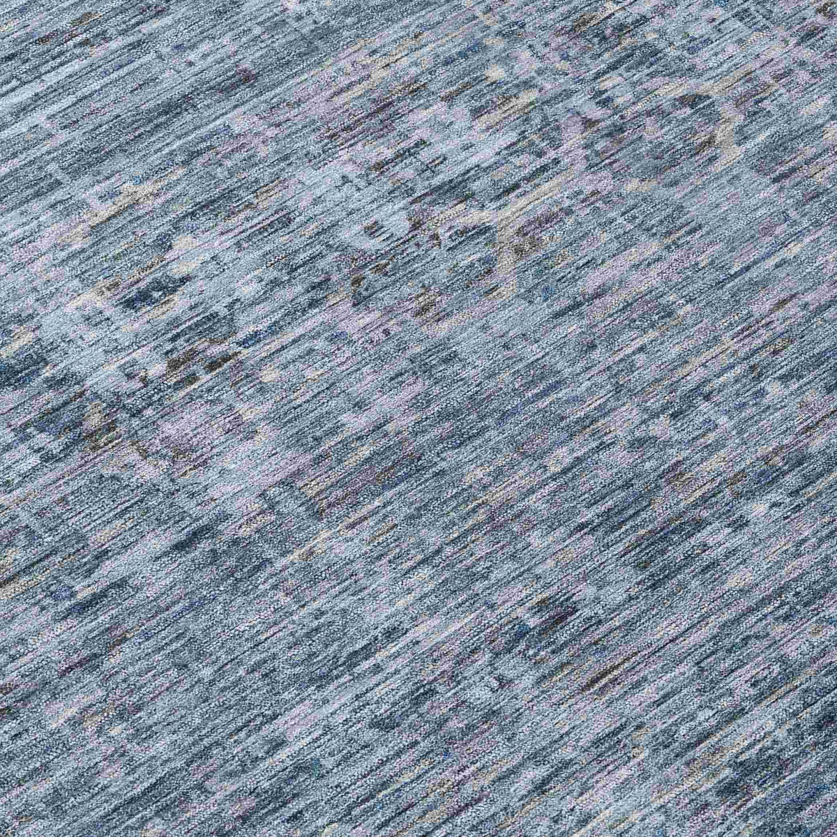 Irion Blue Washable Indoor-Outdoor Rug