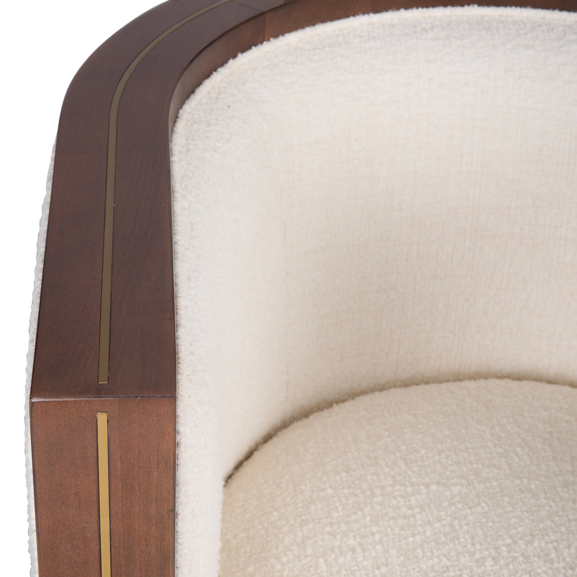 Ellington White Fabric Accent Chair