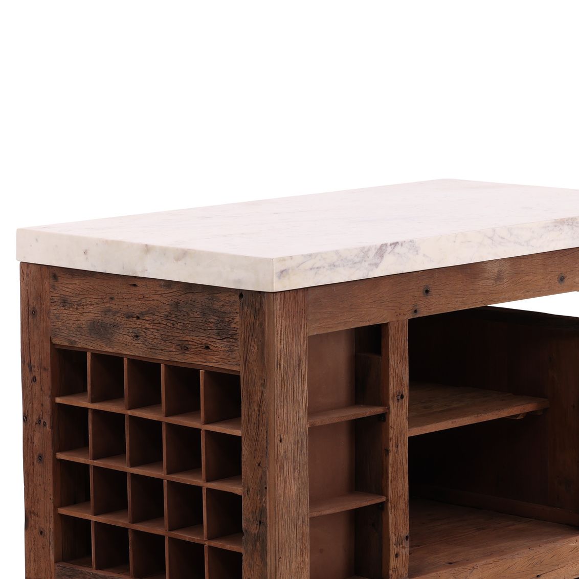 Furniture Classics Russel Wooden Brown Home Bar Island