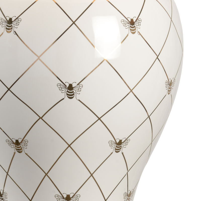 Chelsea House Ginger Jar Ceramic Made With Gold Accents Table Lamp