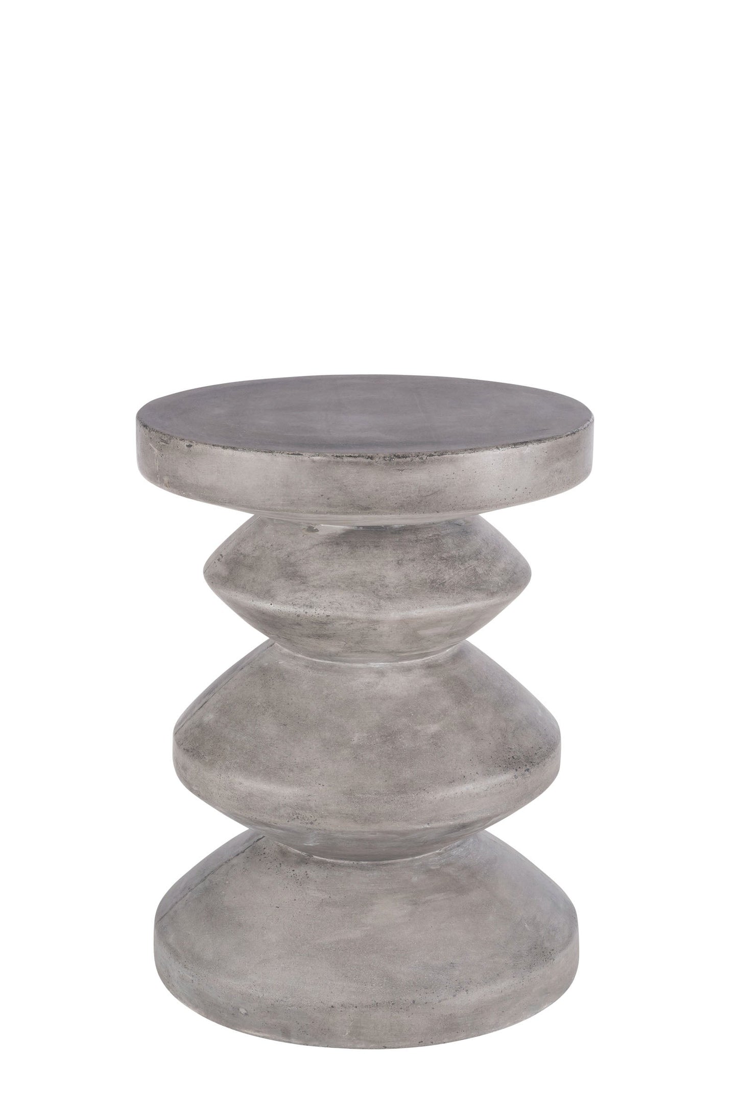 Athen End Table Contemporary Grey Concrete Outdoor Use