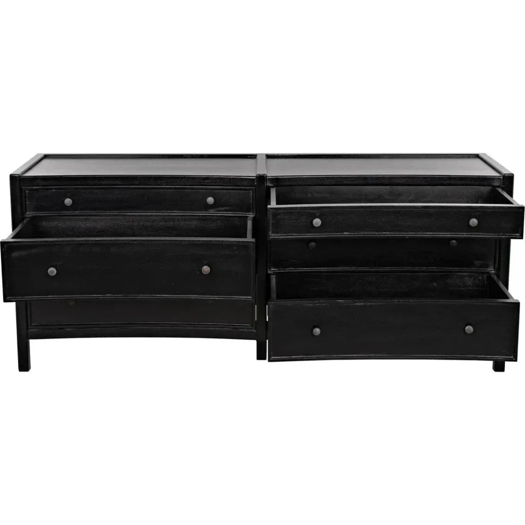 Hampton Six Drawers Wood Dresser -- view 5
