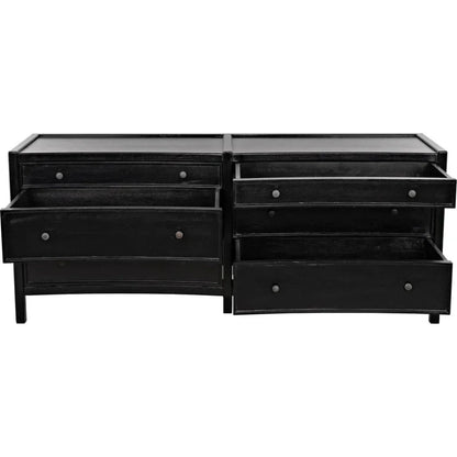 Hampton Six Drawers Wood Dresser -- view 5