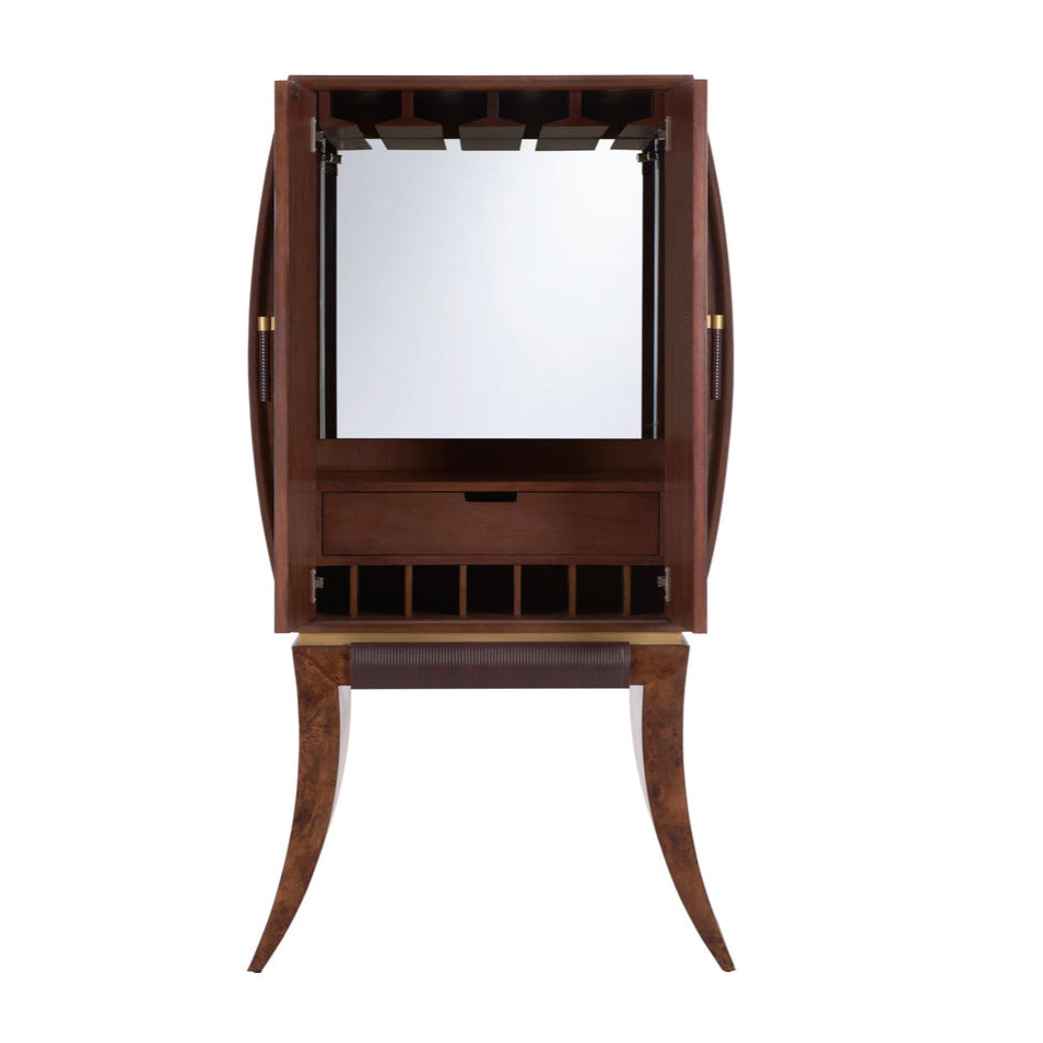 Harvey Wooden Brown Bar Cabinet