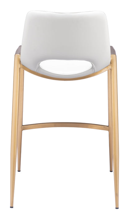 Desi White & Gold Counter Stool (Set of 2)