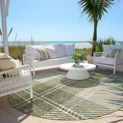 Spiral Whispers Aloe Washable Indoor-Outdoor Rug -- view 3