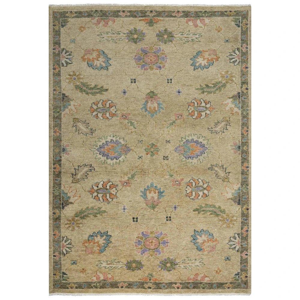 Cola Floral Beige Large Area Rugs For Living Room