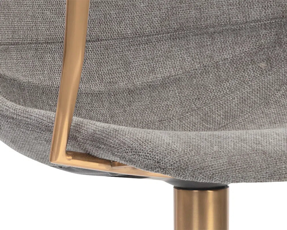 Andres Fabric Swivel Dining Armchair