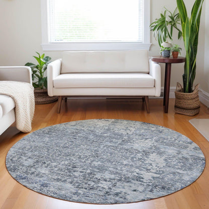 Jaelara Blue Washable Indoor-Outdoor Rug