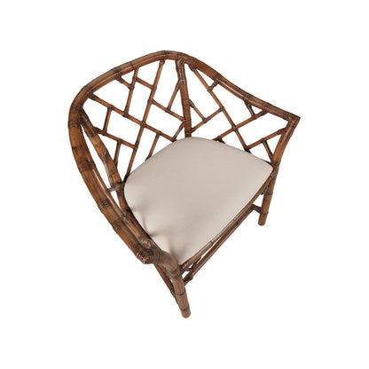 Chippendale Bamboo Rattan Arm Chair