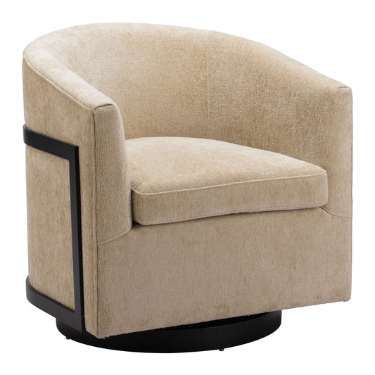 Hanko Golden Beige Swivel Chair