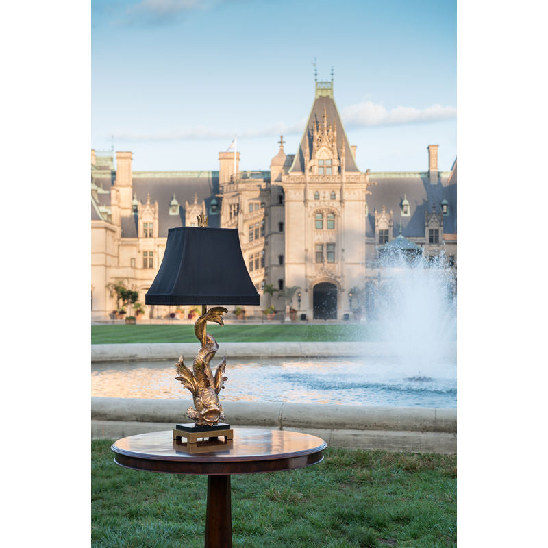 Imperial Dragon Design Gold Table Lamp - Gold-Table Lamps-Wildwood-LOOMLAN