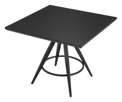 Tinos Wood and Steel Black Square Dining Table